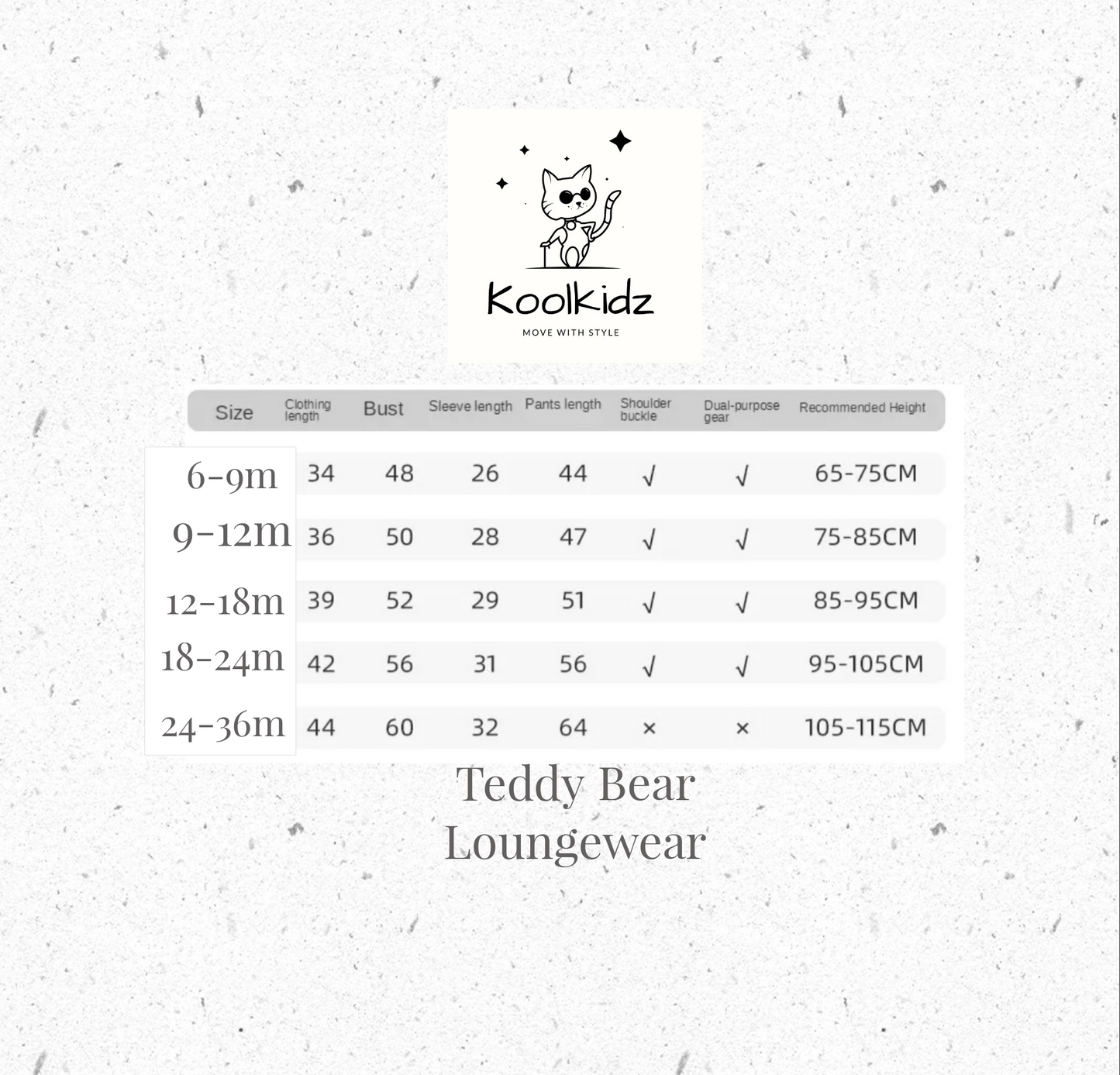 Teddy bear cotton lounge wear